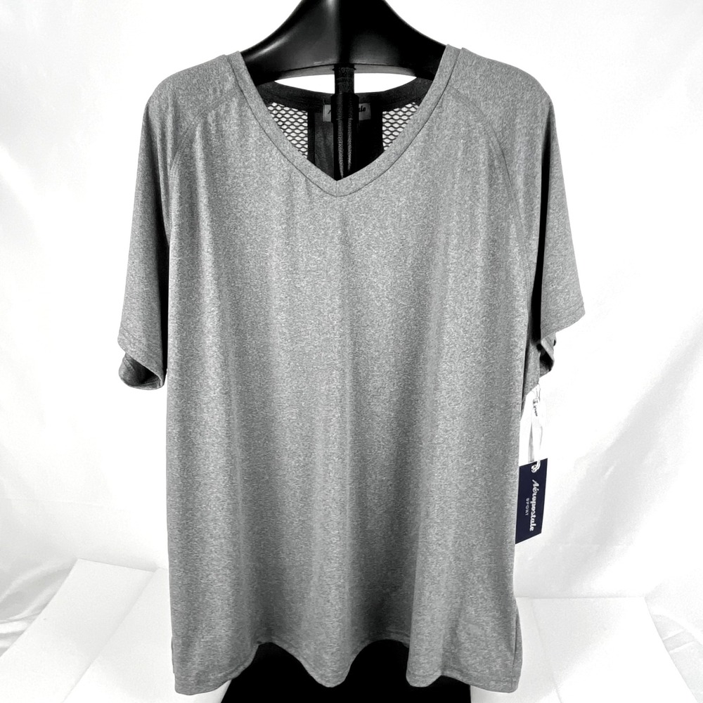 Aeropostale Sport Shirt Women's 3X Gray Stretch Sportswear Active Athletic Top - Picture 1 of 8
